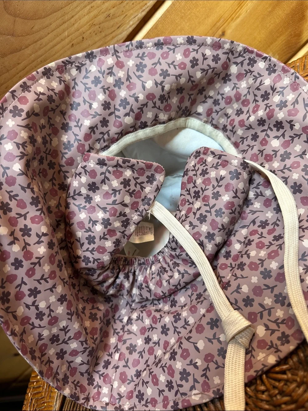 Kuling Vasa rain hat fisherman lilac floral insulated earflaps size 52-54